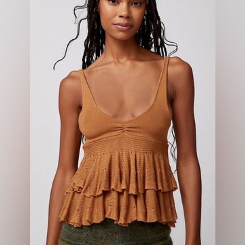 Urban Outfitters Kimchi Blue Mustard knit tank top - size M - NWT